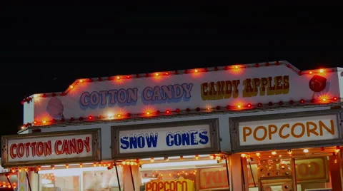 Illuminated Concession Stand Stock Footage 41591654