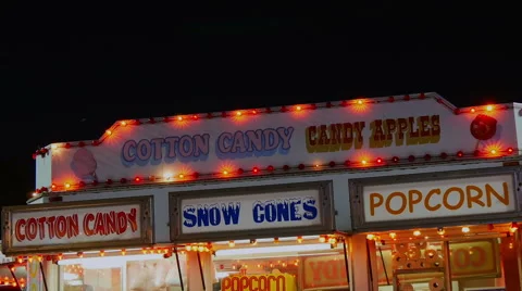 Illuminated Concession Stand Stock Footage 41592986