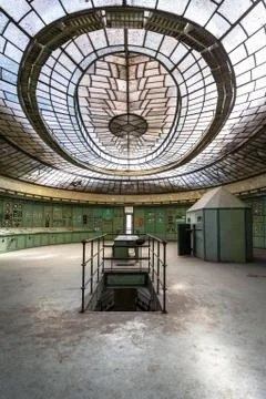 Illuminated control room Stock Photos