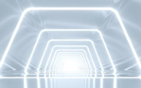 Illuminated corridor Stock Illustration
