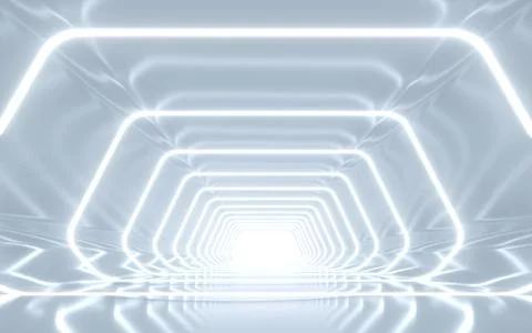 Illuminated corridor Stock Illustration