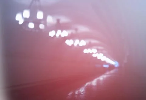 Illuminated corridor in perspective background Stock Photos