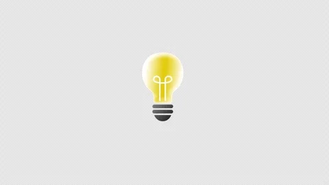 Illuminated Creativity: Pop-Up Lightbulb Animation with an alpha channel Stock Footage 273062925