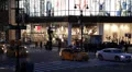 Illuminated Crowd People Crossing Street New York City NY NYC Busy Traffic Night HD Footage