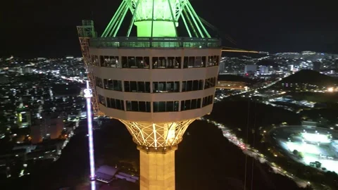 Illuminated Daegu tower 83 iconic Korean... | Stock Video | Pond5