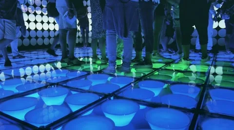 Illuminated dance floor Stock Footage 56620063