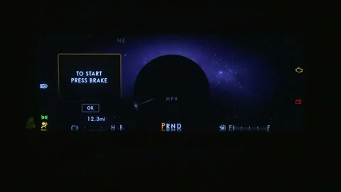 Illuminated dashboard speedometer close up 2019 Lincoln Navigator Reserve Stock Footage 160064062