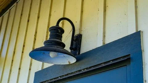 Illuminated decorative lighting elements on the exterior faade of the Red F.. Фото