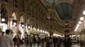 Illuminated Evening People Walking Shopping Vittorio Emanuele II Gallery Milan HD Footage