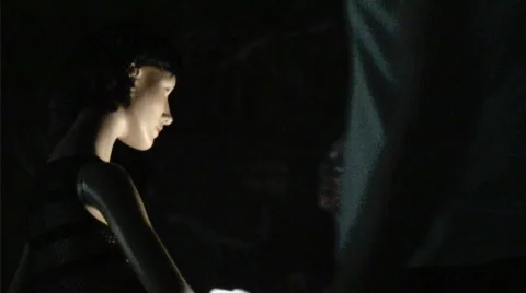 Illuminated Face Stock Footage 520858