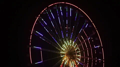 Illuminated Ferris wheel 스톡 동영상 53951285