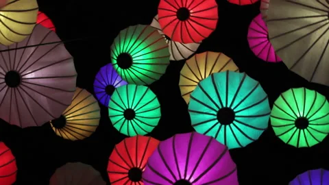 Illuminated flashlights: a spectral array. Stock Footage 276165599