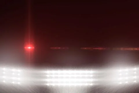 Illuminated floodlight against sky Stock Illustration