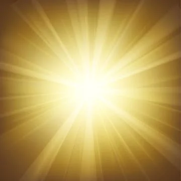 Illuminated Gold Light Background, Vector Illustration Stock Illustration