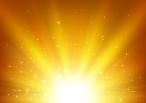 Illuminated Gold Light Background, Vector Illustration Illustrazione stock