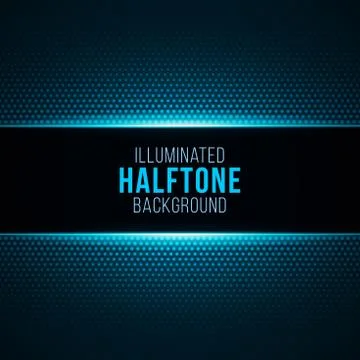 Illuminated gradient background with halftone pattern Illustrazione stock