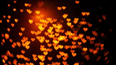 Illuminated hearts background Stock Footage 35576124