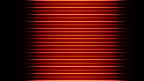 Illuminated horizontal lines in orange, red neon light. Stock Footage 292918041