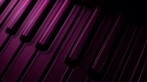 Illuminated Ionic Keys Piano Cayboard Piano Musical Instrument Abstract Video Stock-Footage 163364038