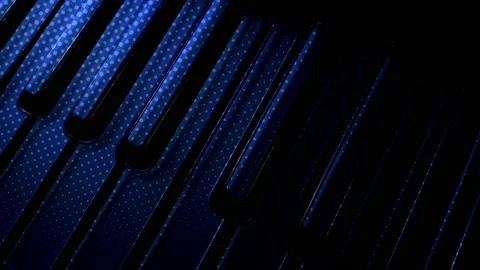 Illuminated Ionic Keys Piano keyboard Piano Musical Instrument Stock Footage 163364024