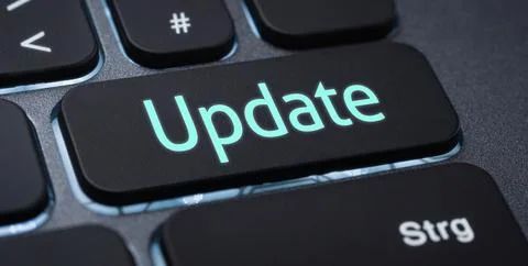 Illuminated keyboard with a labeled key - Update Stock Photos