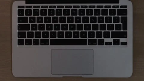 Illuminated Laptop Computer Keyboard Key Stock Footage 241259555