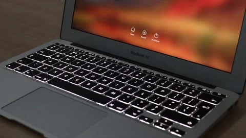 Illuminated Laptop Computer Keyboard with key led lights turning on and off Stock Footage 242024613