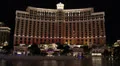 Illuminated Las Vegas Light Show Night Musical Fountains Bellagio Hotel Casino HD Footage