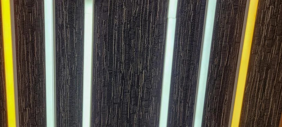 Illuminated led panel made of rustic wood Stock Photos