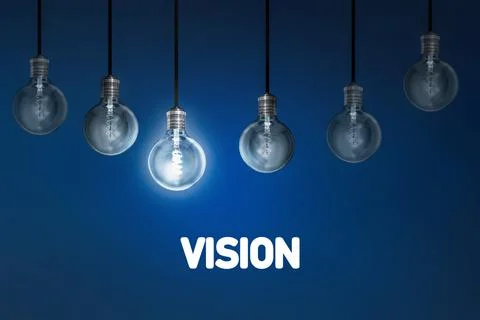 Illuminated light bulb	, Business idea Stock Illustration