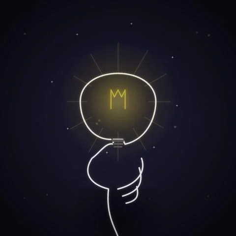 Illuminated Light Bulb Idea Concept, Creative Spark, Innovation Symbol in D.. Stock Footage 346282770