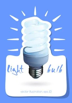 Illuminated light bulb Stock Illustration