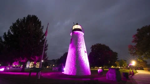 Illuminated Lighthouse 스톡 동영상 220527034