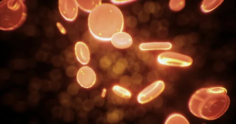 Illuminated micro particles dancing in a vibrant abstract space atmosphere Stock Footage 318074609