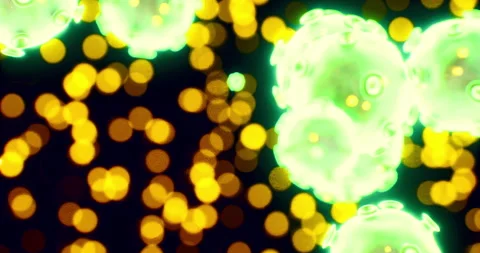 Illuminated micro world reveals vibrant cells in a stunning abstract display Stock Footage 318607043