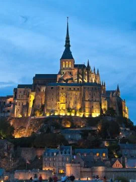 Illuminated monastry Stock Photos
