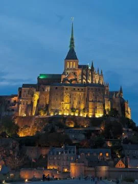 Illuminated monastry Stock Photos