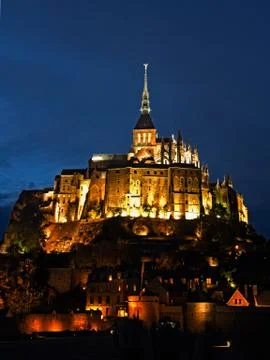 Illuminated monastry Stock Photos