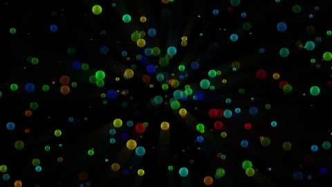 Illuminated Multicolor Flying Particles Stock Footage 78582720