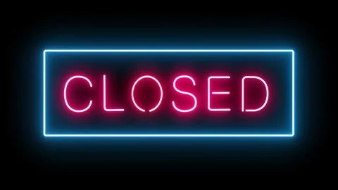 A Illuminated Neon Closed Sign Animated ... | Stock Video | Pond5