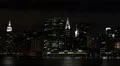 Illuminated New York City Skyline, Midtown Manhattan by night, Skyscrapers HD Footage