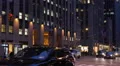 Illuminated Night Evening Light New York City Busy Street Car Traffic Public Bus HD Footage