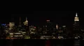 Illuminated Night Famous New York City Manhattan Midtown Cityscape Urban Towers HD Footage