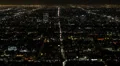 Illuminated Night Koreatown Equitable Plaza Wilshire Aerial View Los Angeles LA HD Footage