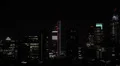 Illuminated Night Light Aerial View London City Skyline High Rise Buildings HD Footage