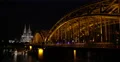Illuminated Night Lights Spectacular Cologne Cathedral Skyline Evening Cityscape 4k or 4k+ Resolution
