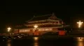 Illuminated Night Lights Tiananmen Square Beijing China Gate Forbidden City HD Footage