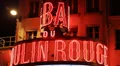 Illuminated Night Moulin Rouge Red Neon Sign Cabaret Paris Entertainment HD Footage