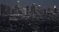 Illuminated Night Skyline Aerial View Downtown Los Angeles Modern Landmark LA US HD Footage