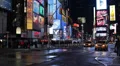 Illuminated Night Times Square New York City Yellow Cabs Car Traffic Manhattan HD Footage